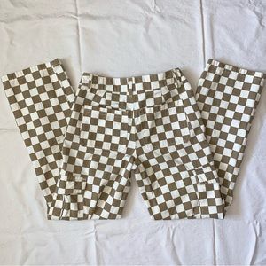 Straight Checkered Pants